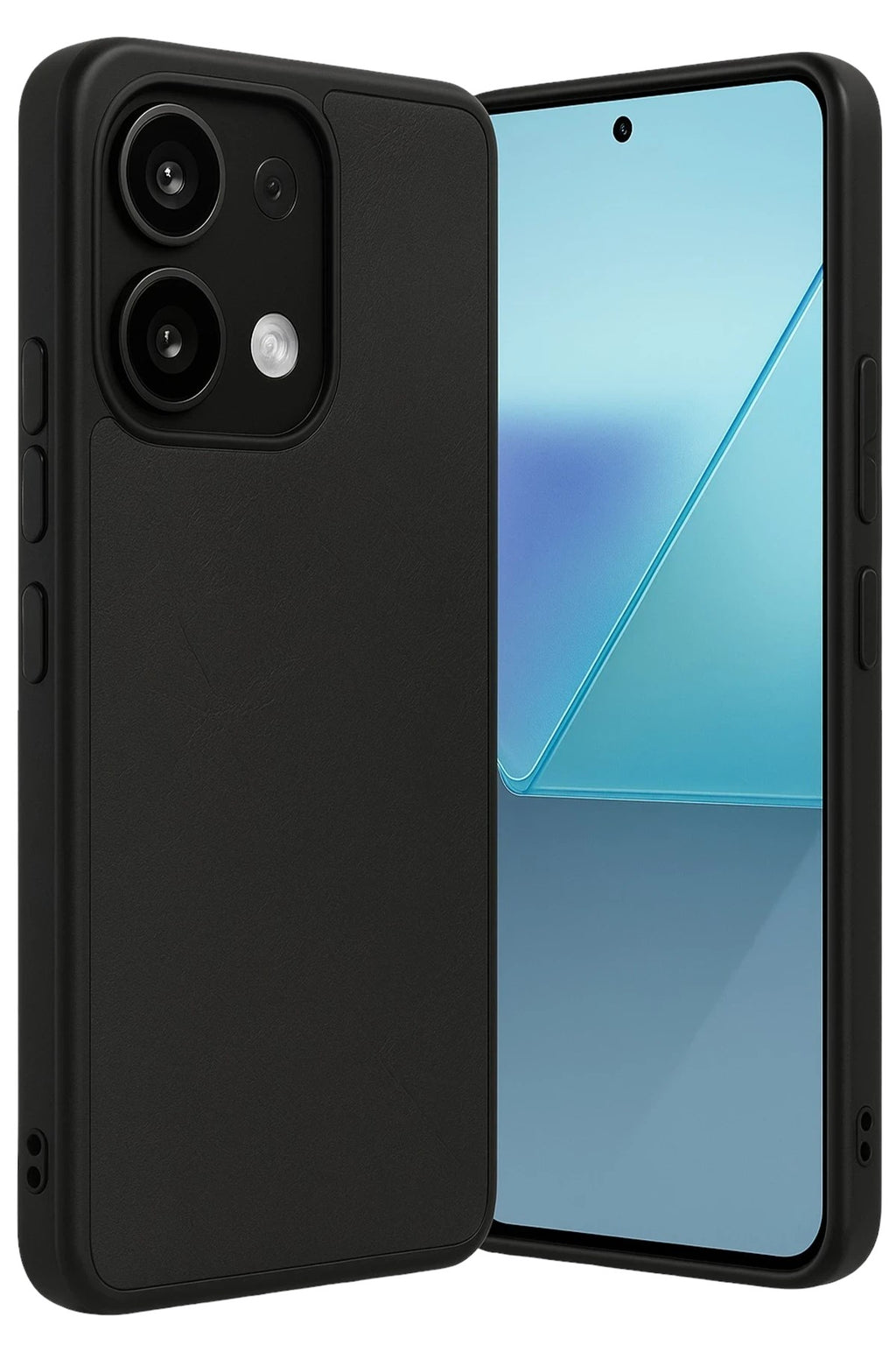 Mey İthalat® Redmi Note 13 4G Kılıf Aras Deri Kapak - Siyah