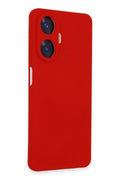 Mey İthalat® Realme C55 Kılıf Nano içi Kadife Silikon - Kırmızı