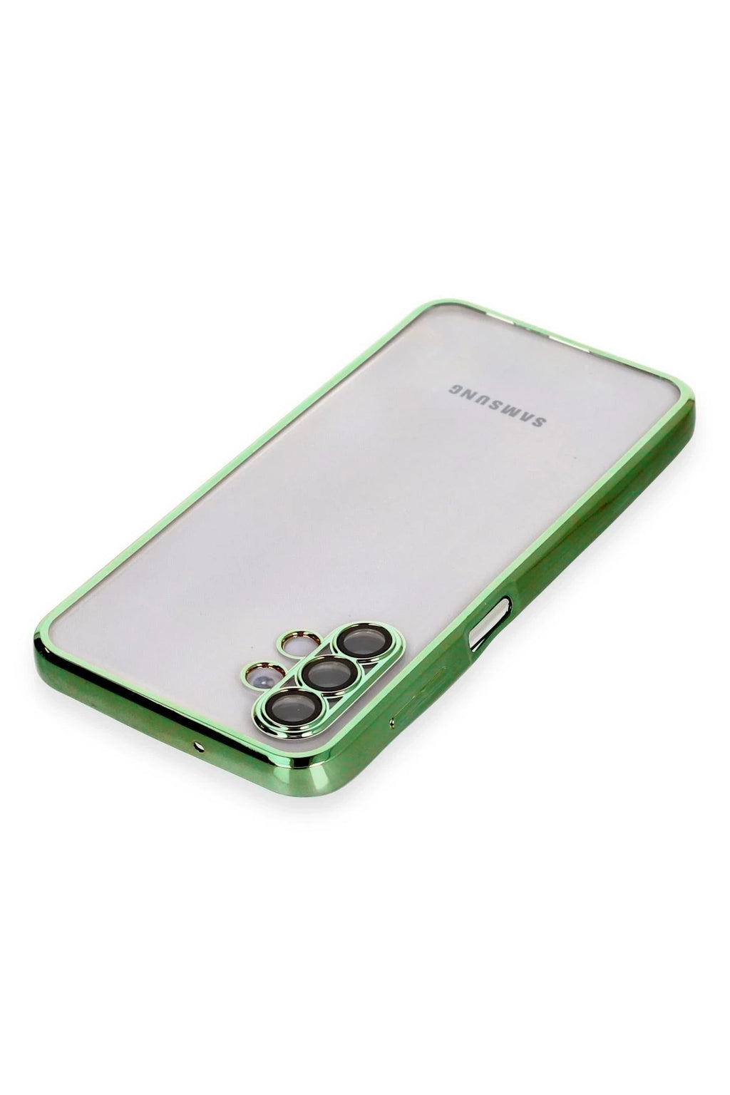 Mey İthalat® Samsung Galaxy A04S Kılıf Lensli Silikon - Yeşil
