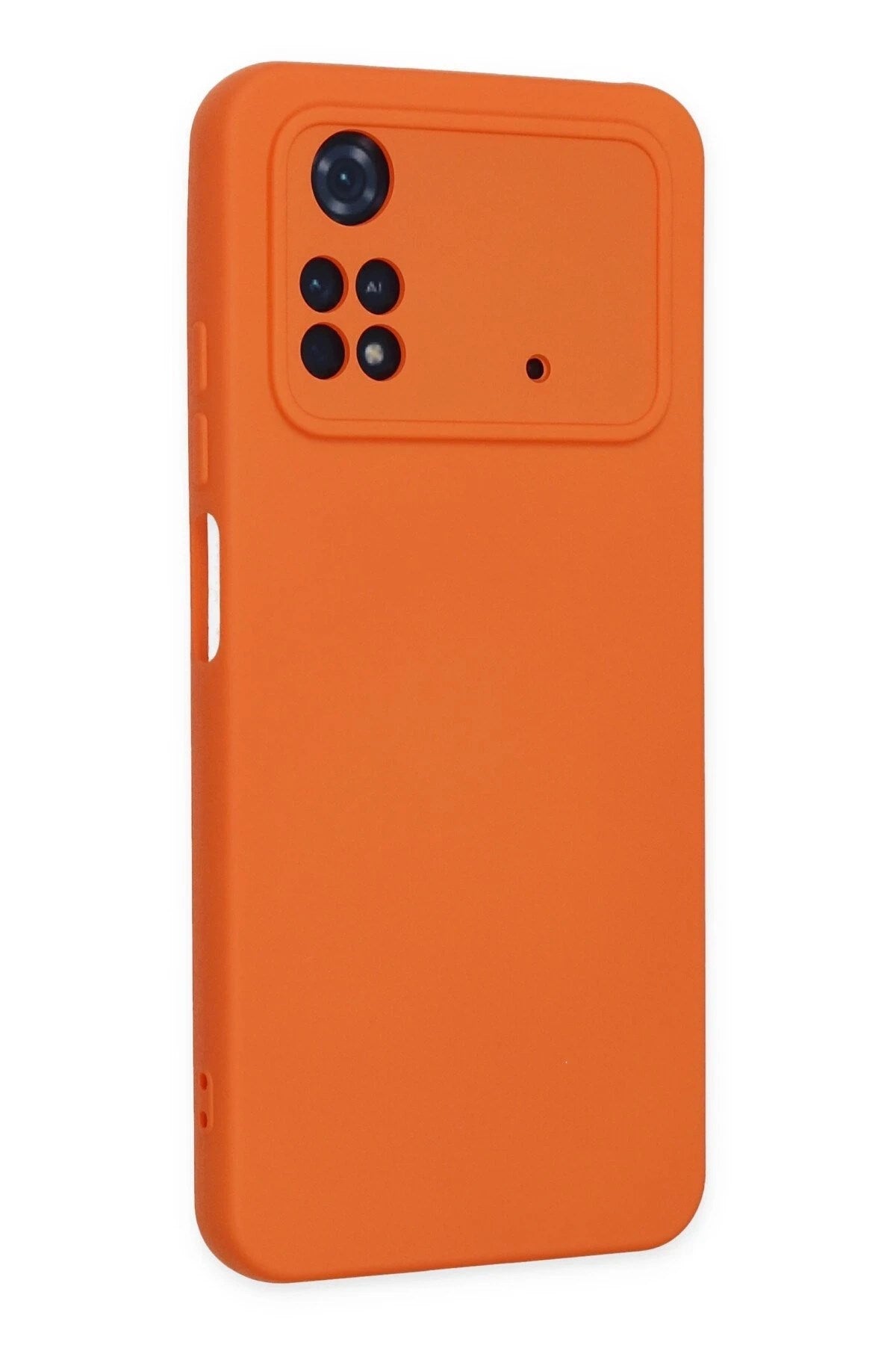 Mey İthalat® Poco M4 Pro 4G Kılıf Nano içi Kadife Silikon - Turuncu