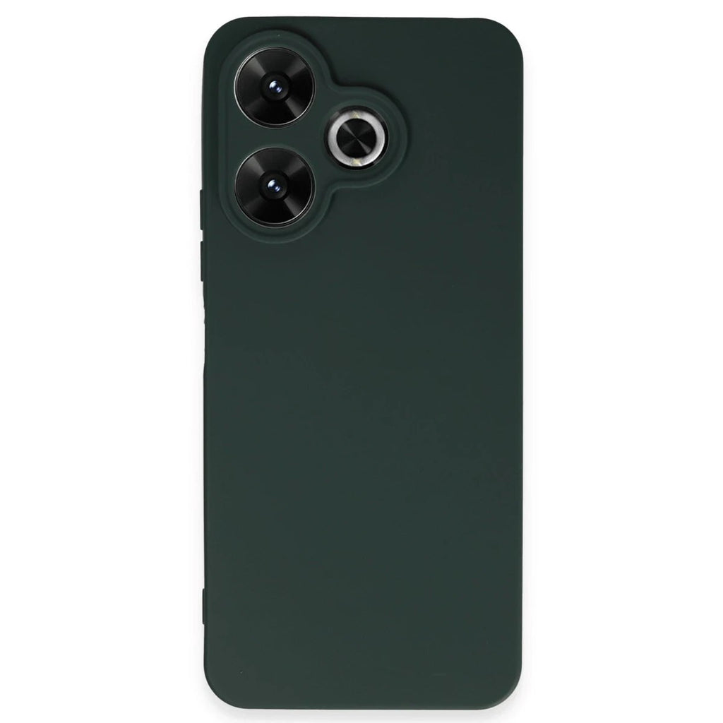 Mey İthalat® Redmi 13 4G Kılıf First Silikon - Koyu Yeşil