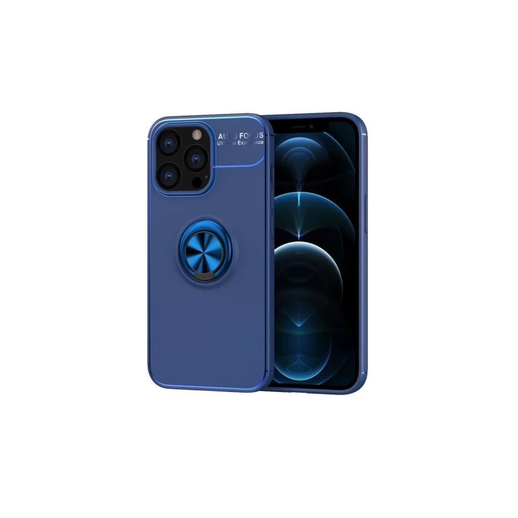 Mey İthalat® iPhone 13 Pro Kılıf Range Yüzüklü Silikon - Mavi