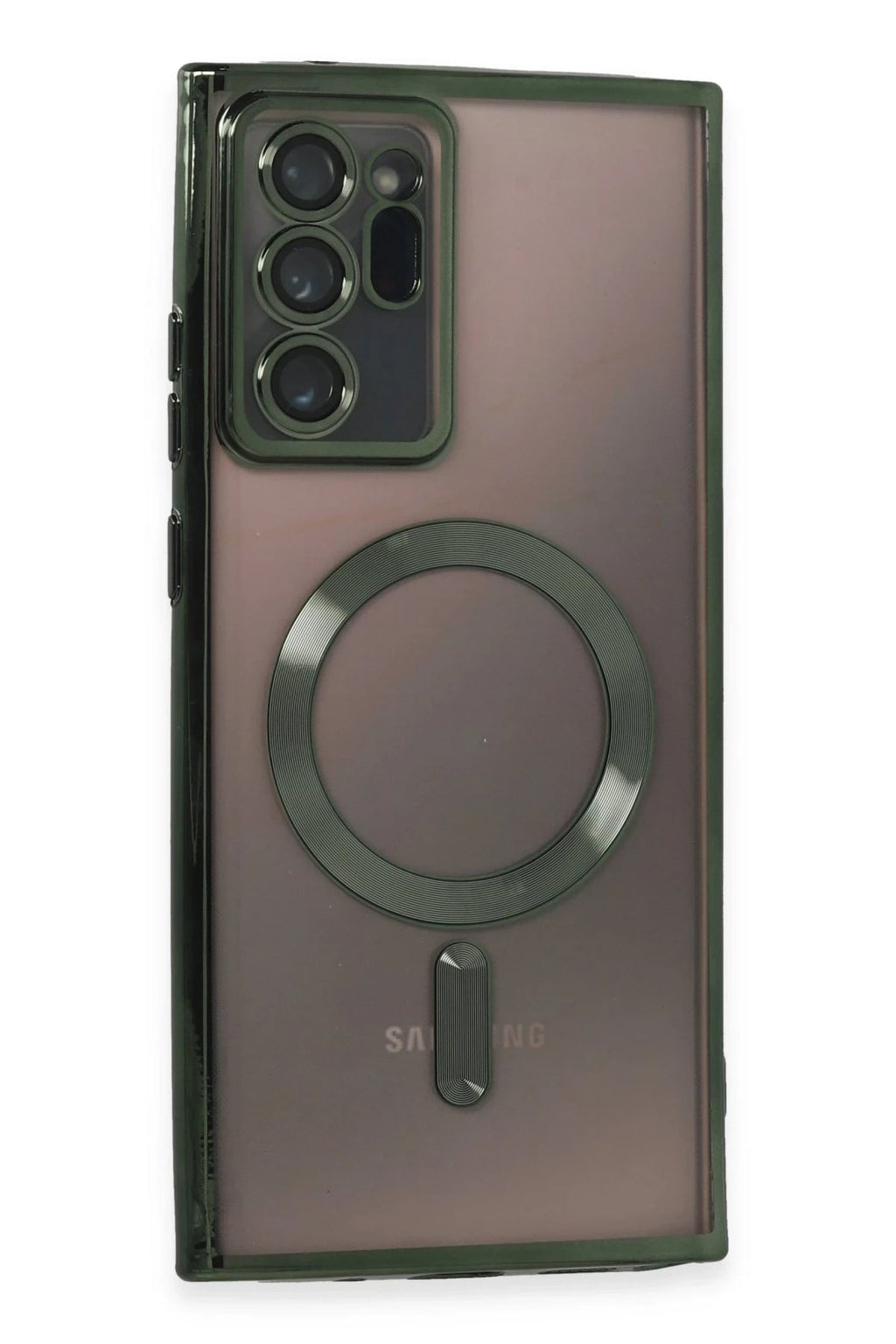 Mey İthalat® Samsung Galaxy Note 20 Ultra Kılıf Kross Magneticsafe Kapak - Koyu Yeşil