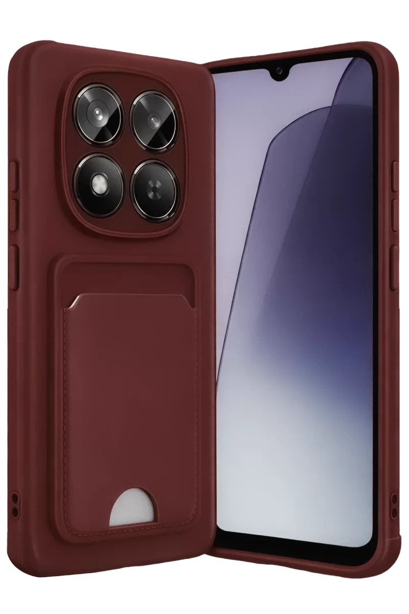 Mey İthalat® Redmi Note 15 Pro 4G Kelvin Kartvizitli Silikon - Bordo