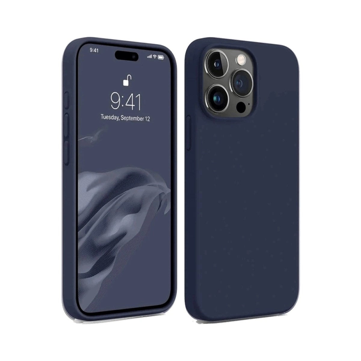 Mey İthalat® iPhone 15 Pro Kılıf First Silikon - Lacivert