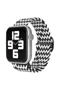Mey İthalat® Watch 42mm Star Kordon - Zigzag Siyah-Beyaz