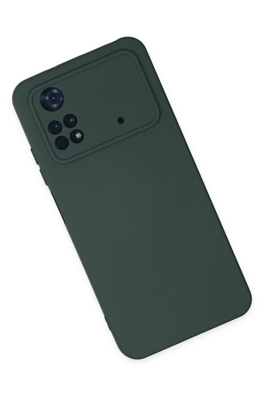 Mey İthalat® Poco M4 Pro 4G Kılıf Nano içi Kadife Silikon - Koyu Yeşil