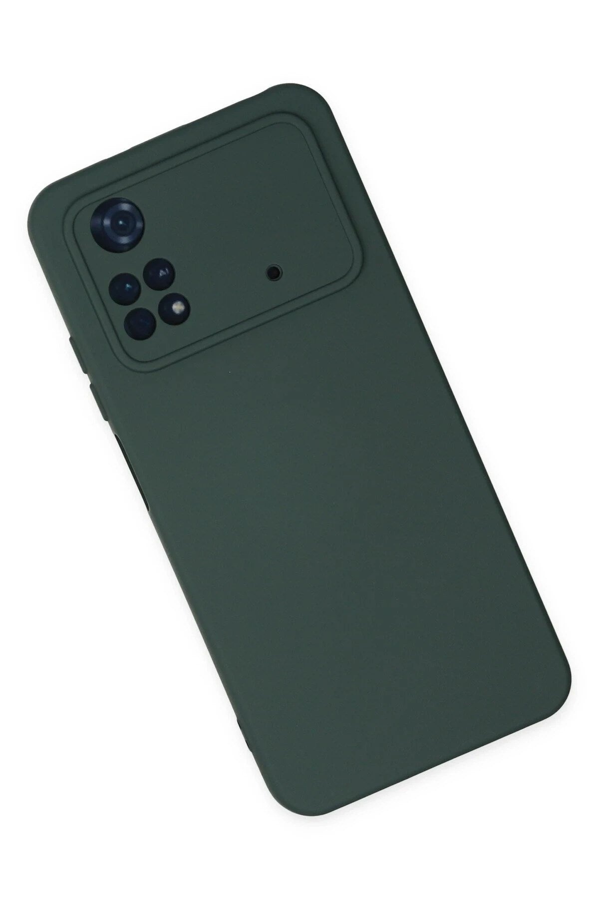 Mey İthalat® Poco M4 Pro 4G Kılıf Nano içi Kadife Silikon - Koyu Yeşil