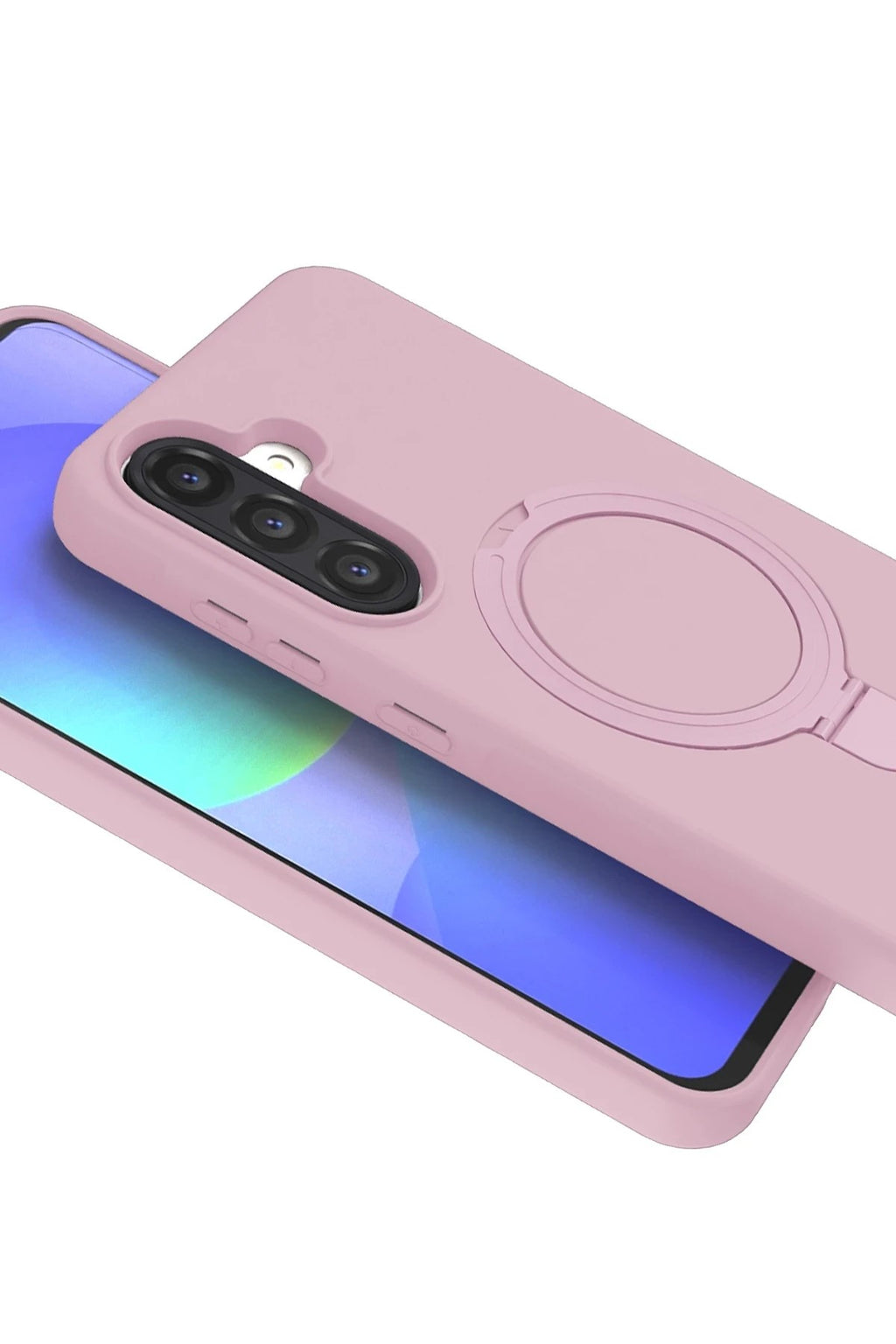 Mey İthalat® Samsung Galaxy A36 Regal Magsafe Standlı Kapak - Açık Pembe