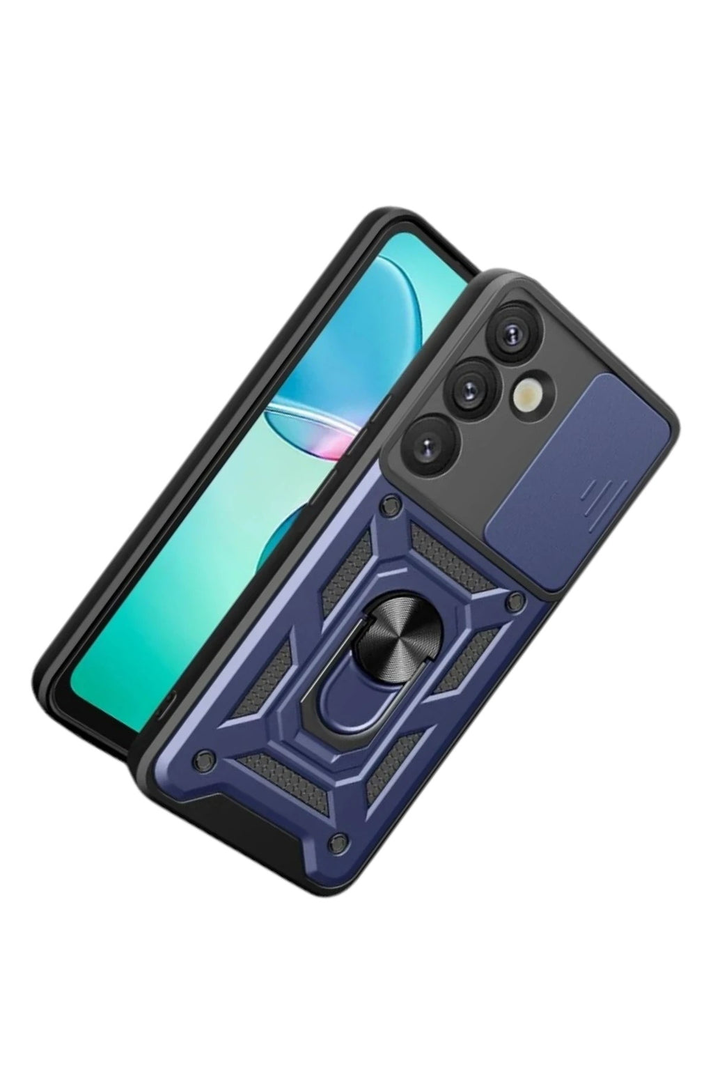 Mey İthalat® Samsung Galaxy S26 Pars Lens Yüzüklü Silikon - Lacivert