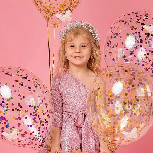 Mey İthalat® Kristal Taşlı Gümüş Renk İt&amp;#39;s My Birthday Yazılı Doğum Günü Parti Tacı 14x16 cm