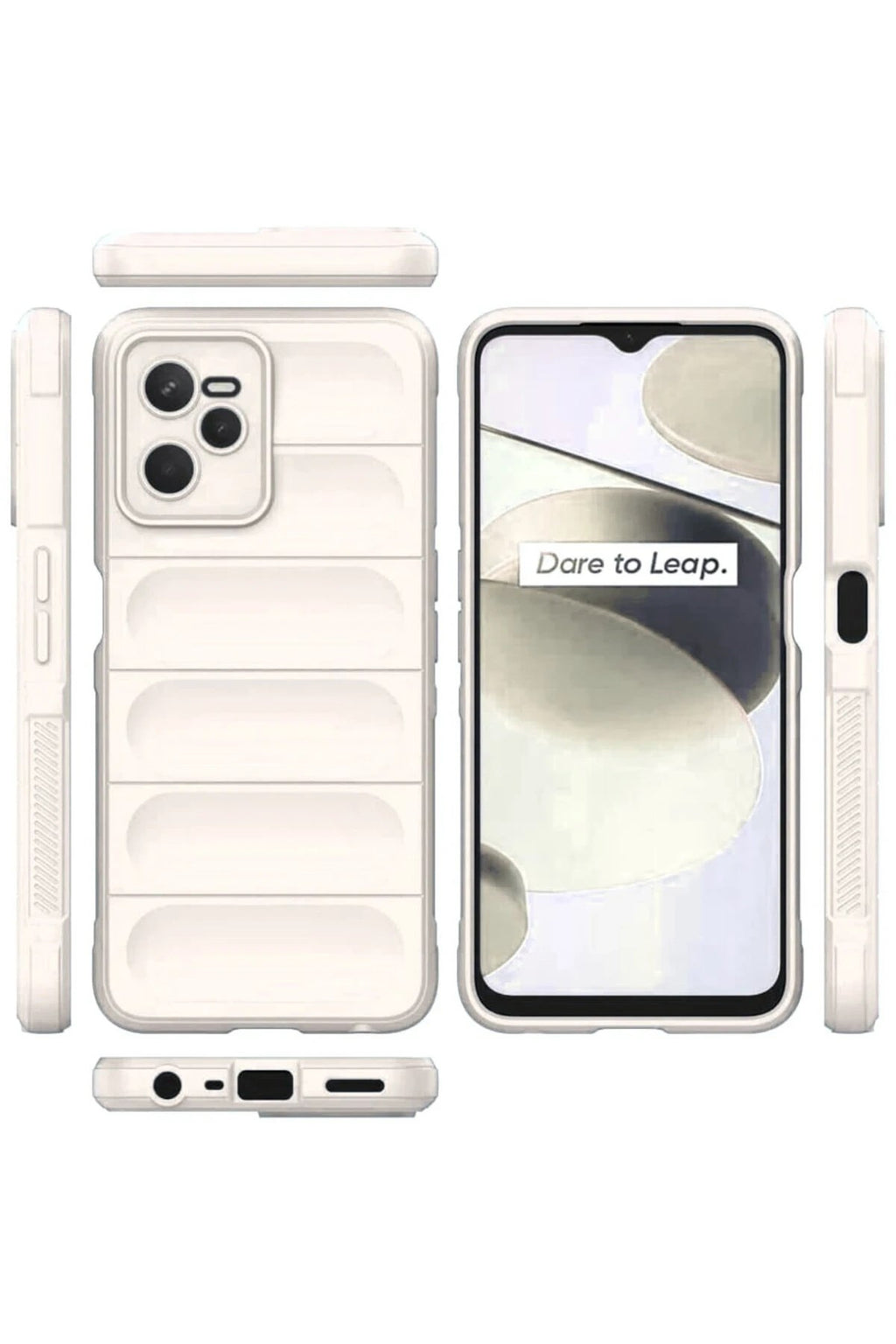 Mey İthalat® Realme C35 Kılıf Optimum Silikon - Krem