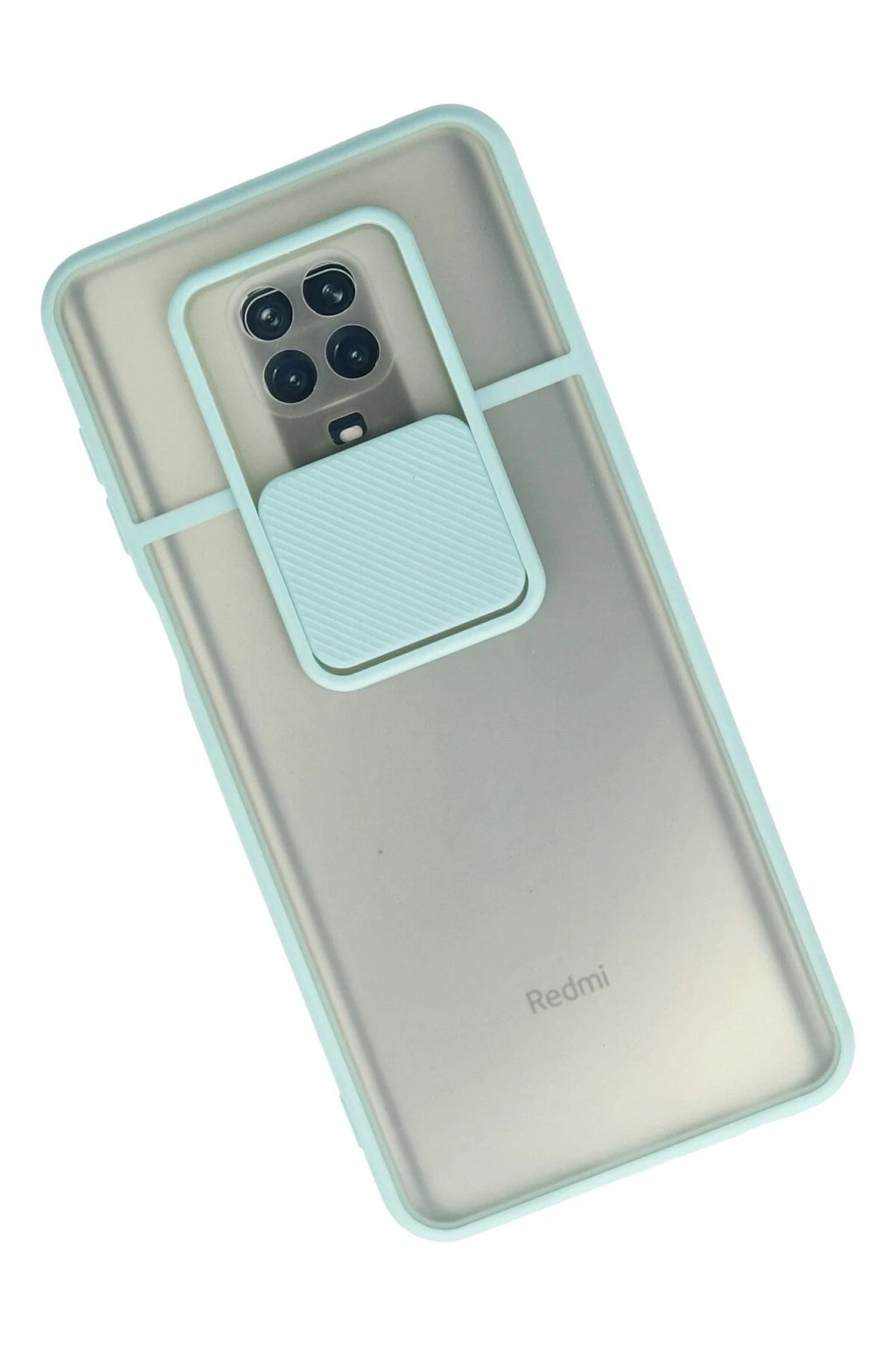 Mey İthalat® Redmi Note 9 Pro Kılıf Palm Buzlu Kamera Sürgülü Silikon - Turkuaz