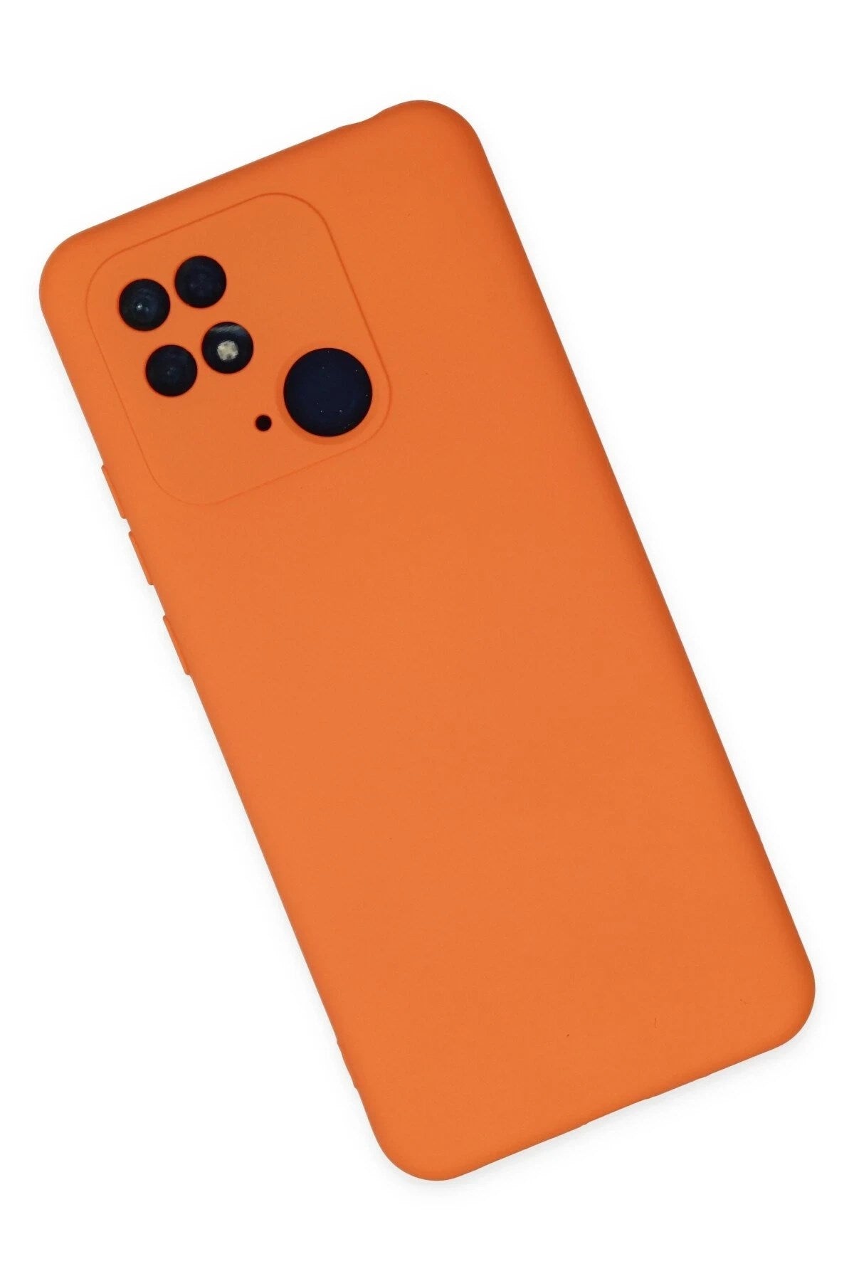 Mey İthalat® Redmi 10C Kılıf Nano içi Kadife Silikon - Turuncu