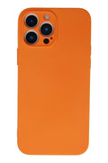 Mey İthalat® iPhone 13 Pro Kılıf Nano içi Kadife Silikon - Turuncu
