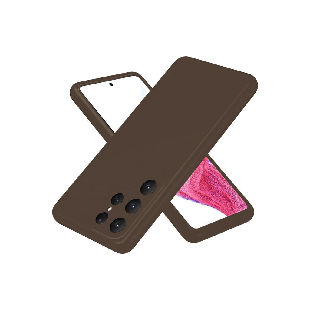 Mey İthalat® Samsung Galaxy S25 Ultra Kılıf First Silikon - Kahverengi