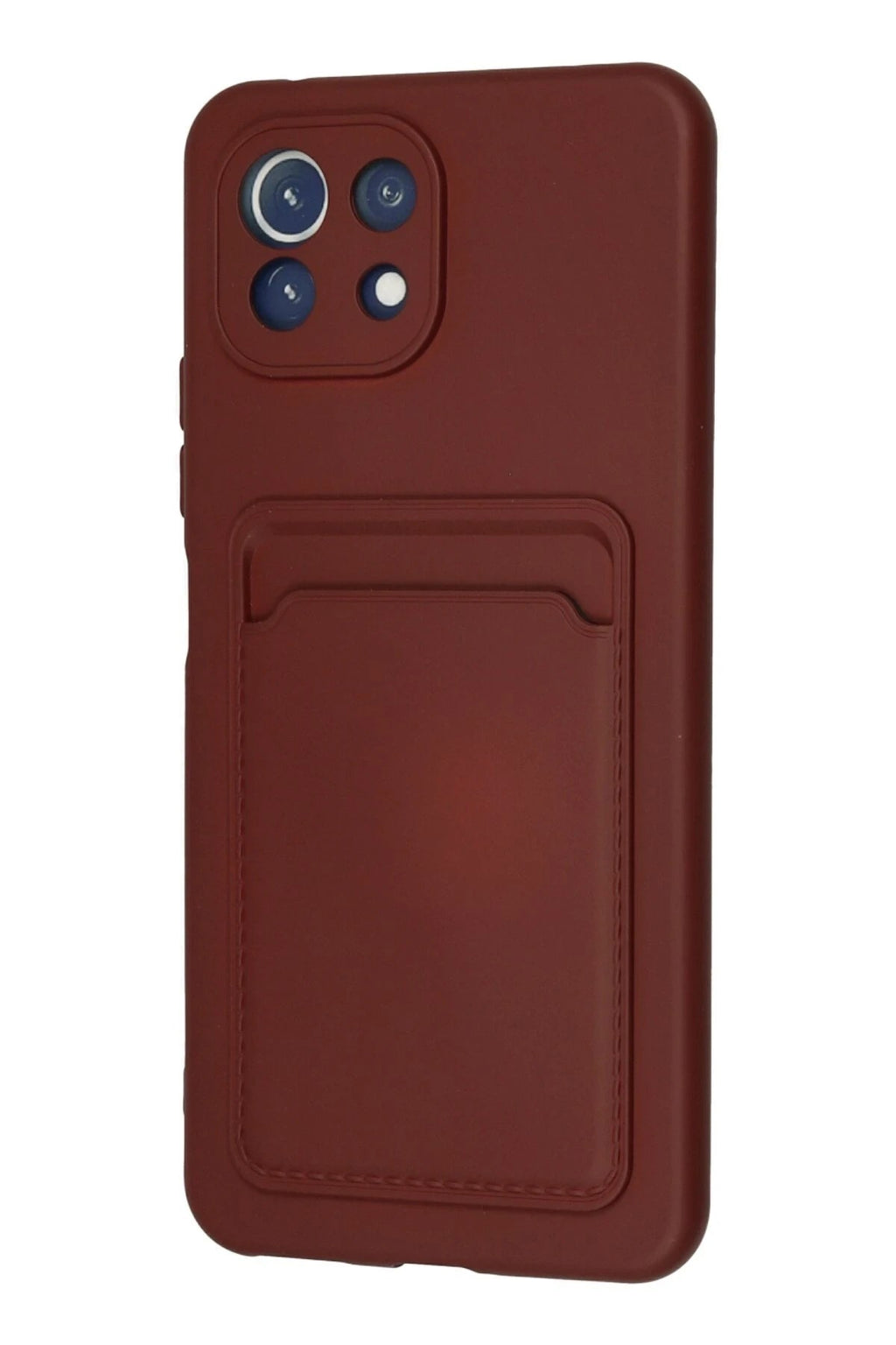 Mey İthalat® Mi 11 Kılıf Kelvin Kartvizitli Silikon - Bordo