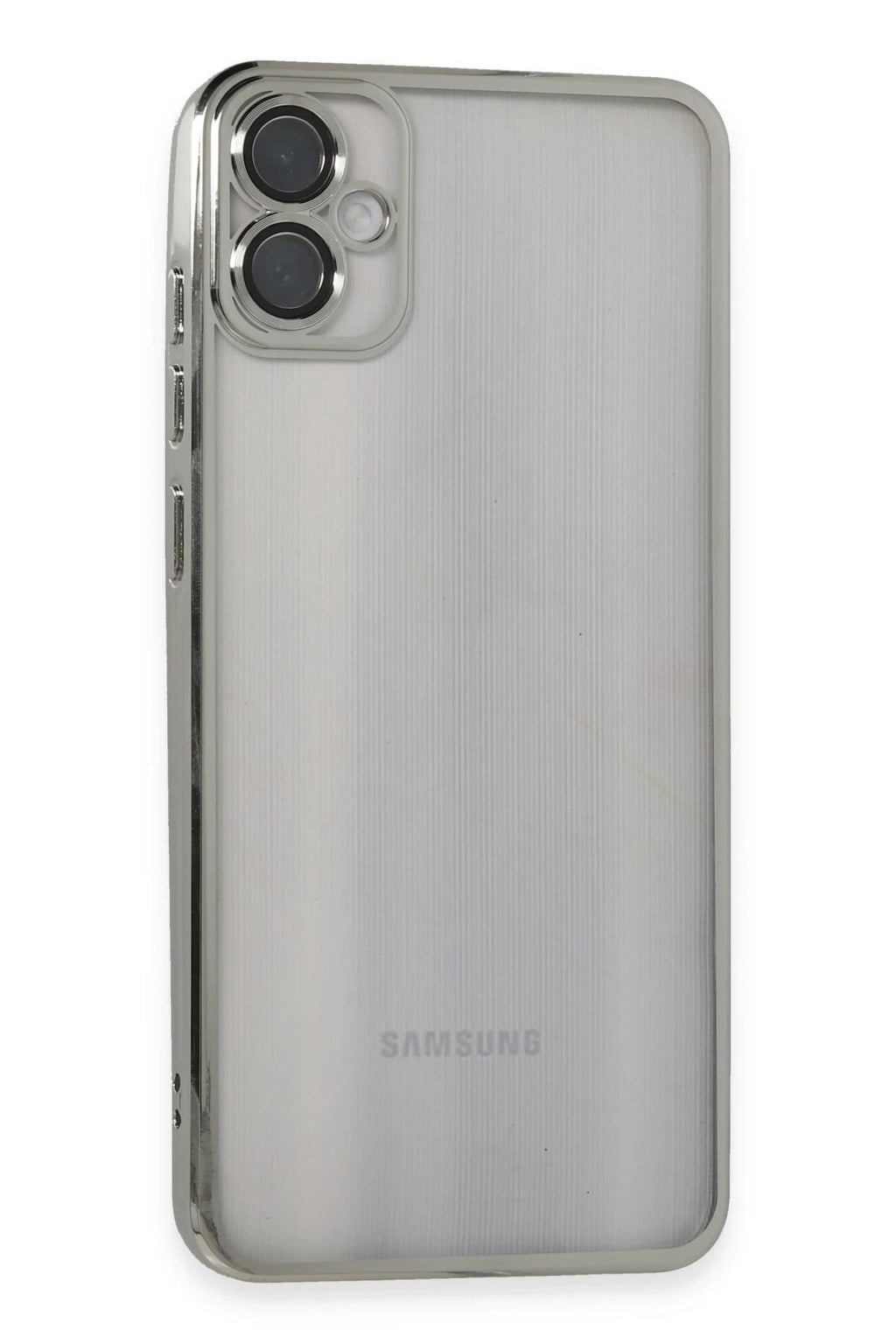 Mey İthalat® Samsung Galaxy A05 Kılıf Lensli Silikon - Gümüş