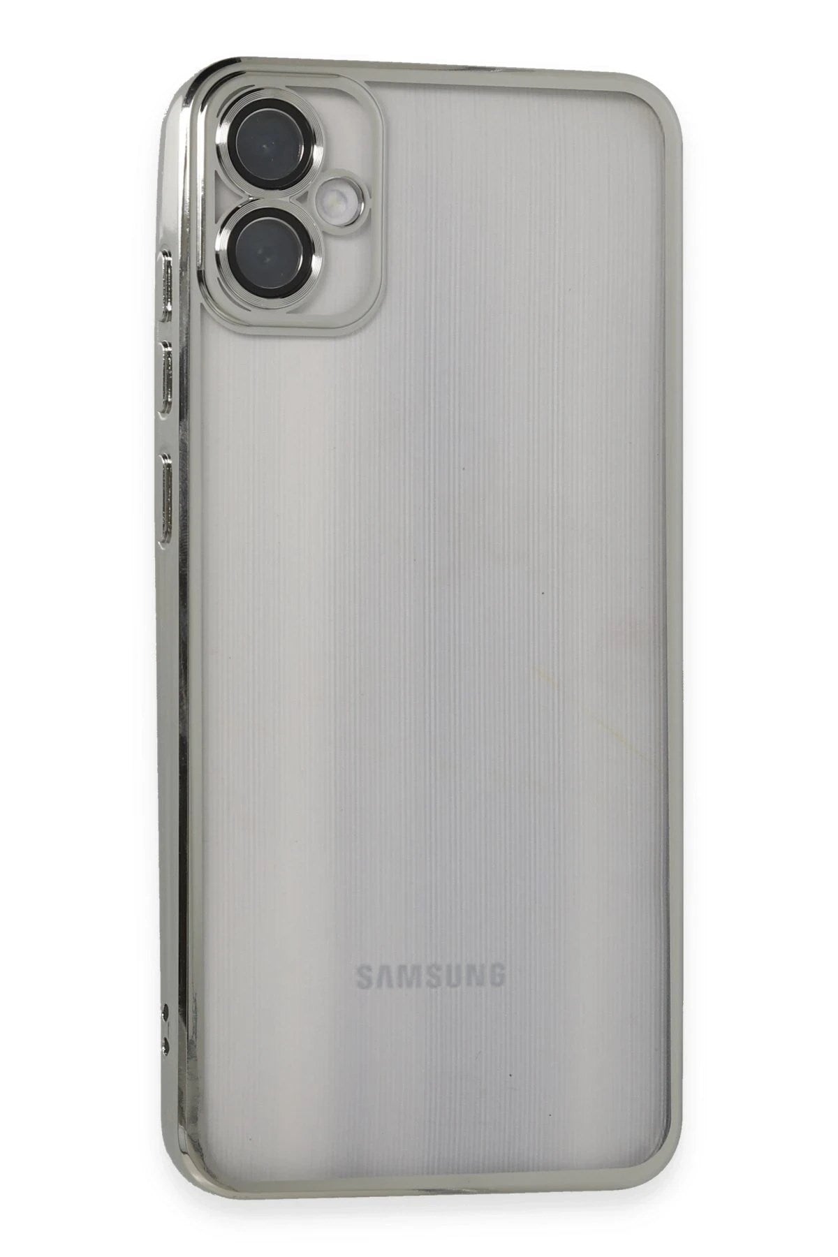 Mey İthalat® Samsung Galaxy A05 Kılıf Lensli Silikon - Gümüş