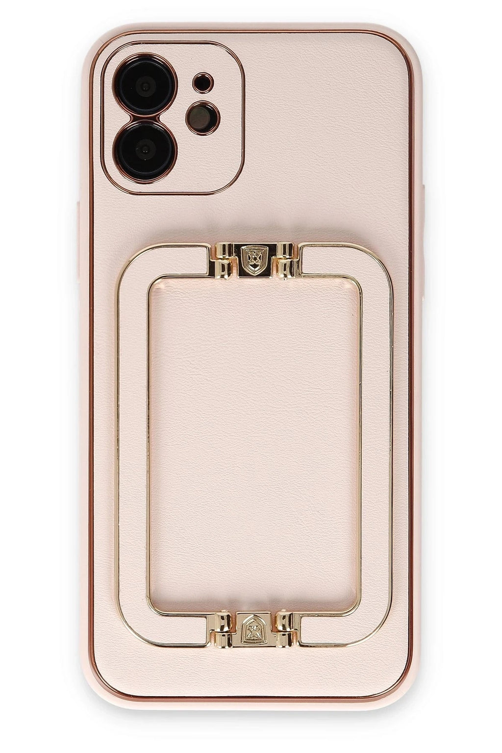 Mey İthalat® iPhone 12 Kılıf Coco Elit Kapak - Pudra
