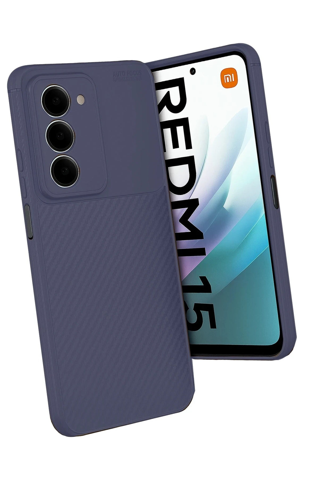 Mey İthalat® Redmi 15 4G Auto Focus Karbon Kapak - Lacivert