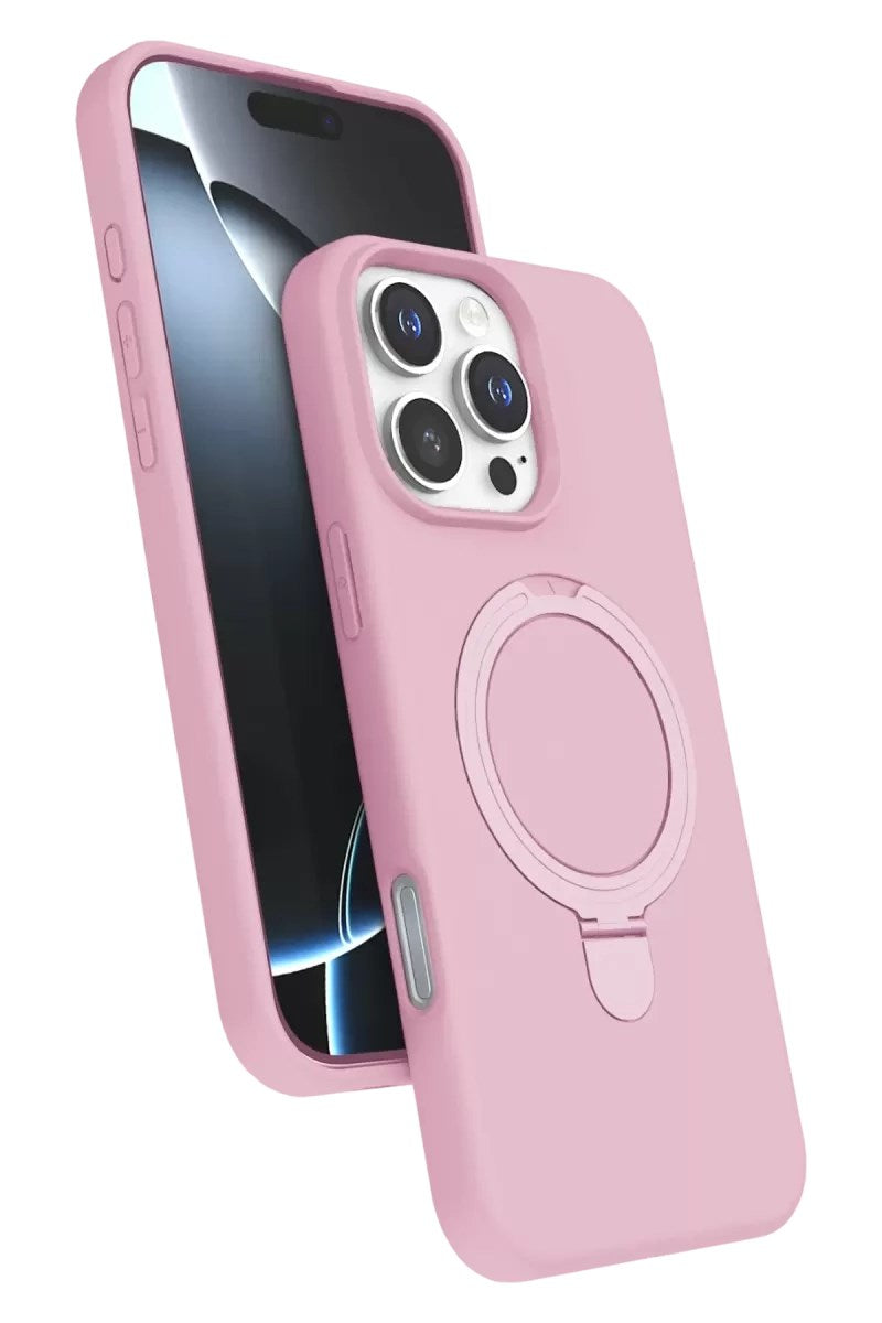 Mey İthalat® iPhone 16 Pro Max Regal Magsafe Standlı Kapak - Açık Pembe