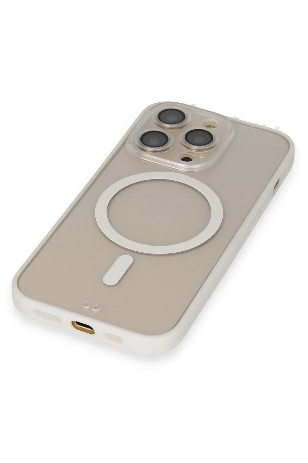 Mey İthalat® iPhone 14 Pro Kılıf Grand Magneticsafe Kapak - Beyaz