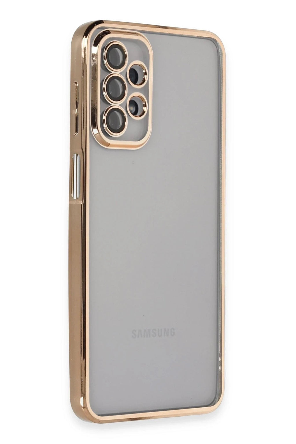 Mey İthalat® Samsung Galaxy A23 4G Kılıf Lensli Silikon - Gold