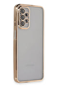 Mey İthalat® Samsung Galaxy A23 4G Kılıf Lensli Silikon - Gold