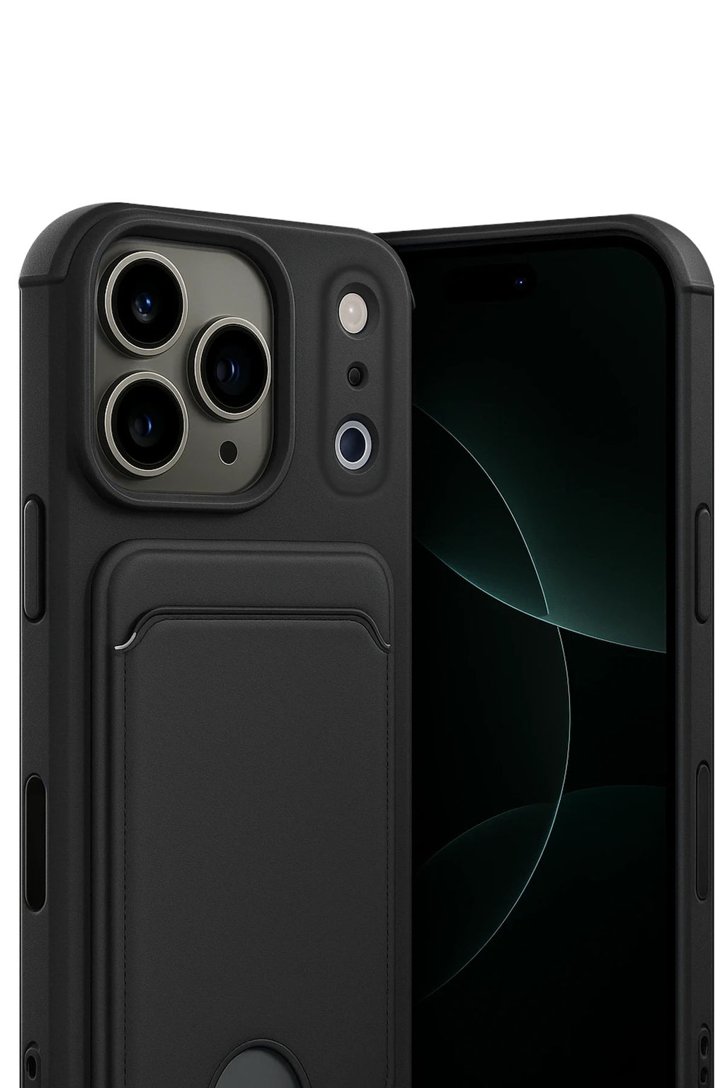 Mey İthalat® iPhone 17 Pro Max Kelvin Kartvizitli Silikon - Siyah