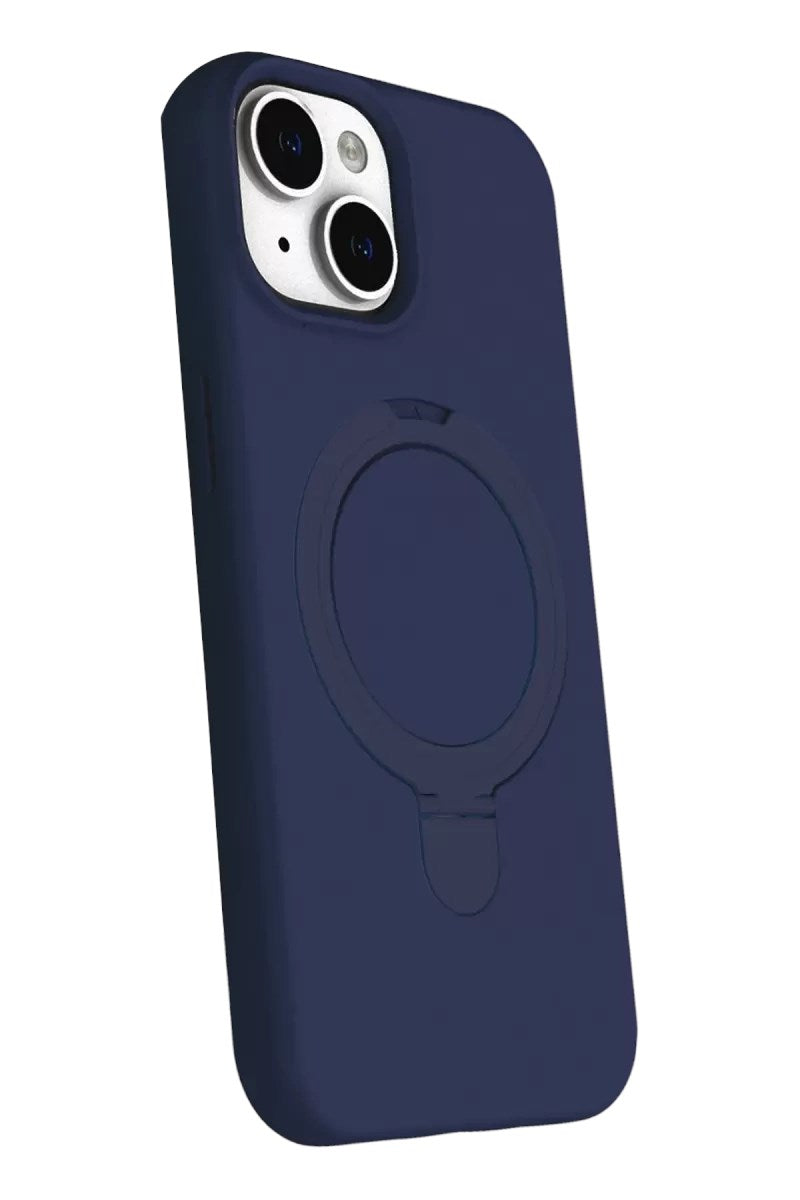 Mey İthalat® iPhone 14 Regal Magsafe Standlı Kapak - Lacivert