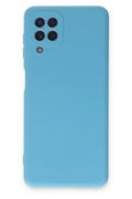 Mey İthalat® Samsung Galaxy A22 Kılıf Nano içi Kadife Silikon - Mavi