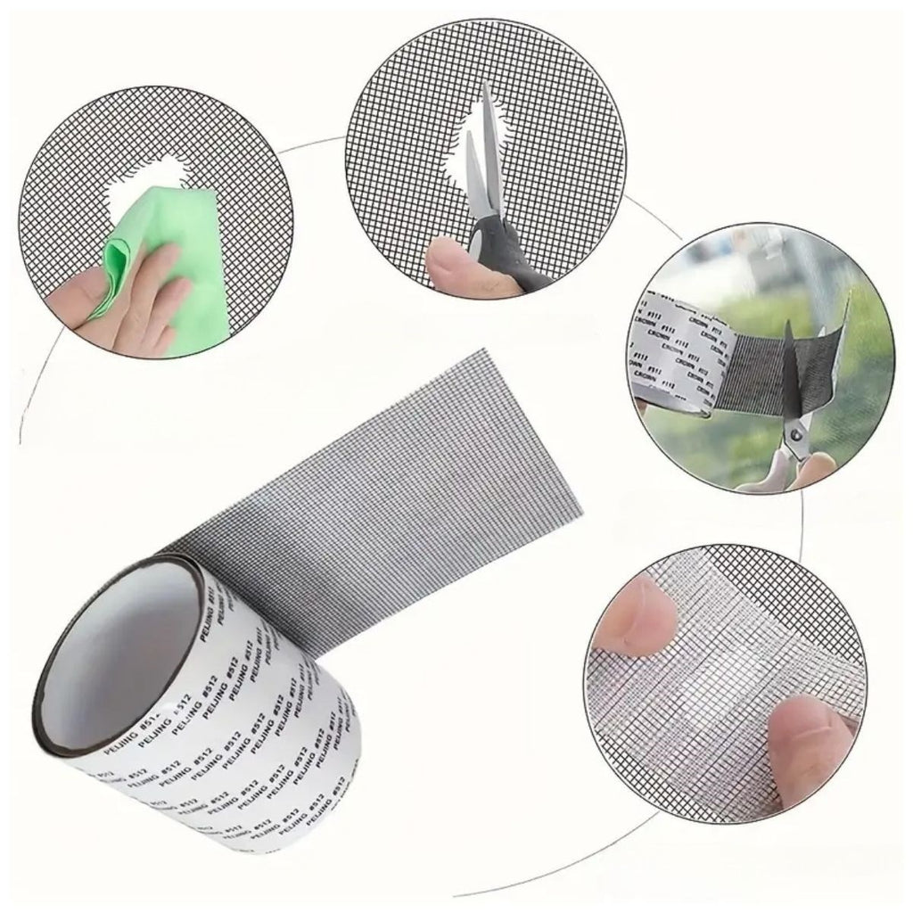 Güçlü Yapışkanlı Pencere Sineklik Tamir Bandı, Sineklik Tamir, Böcek Önleyici Yama Bandı 2 mt x 5 cm