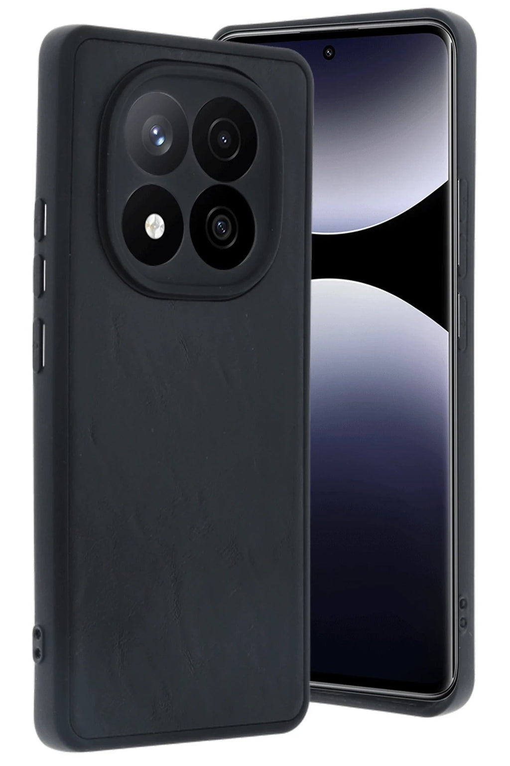 Mey İthalat® Redmi Note 14 Pro 4G Kılıf Aras Deri Kapak - Siyah