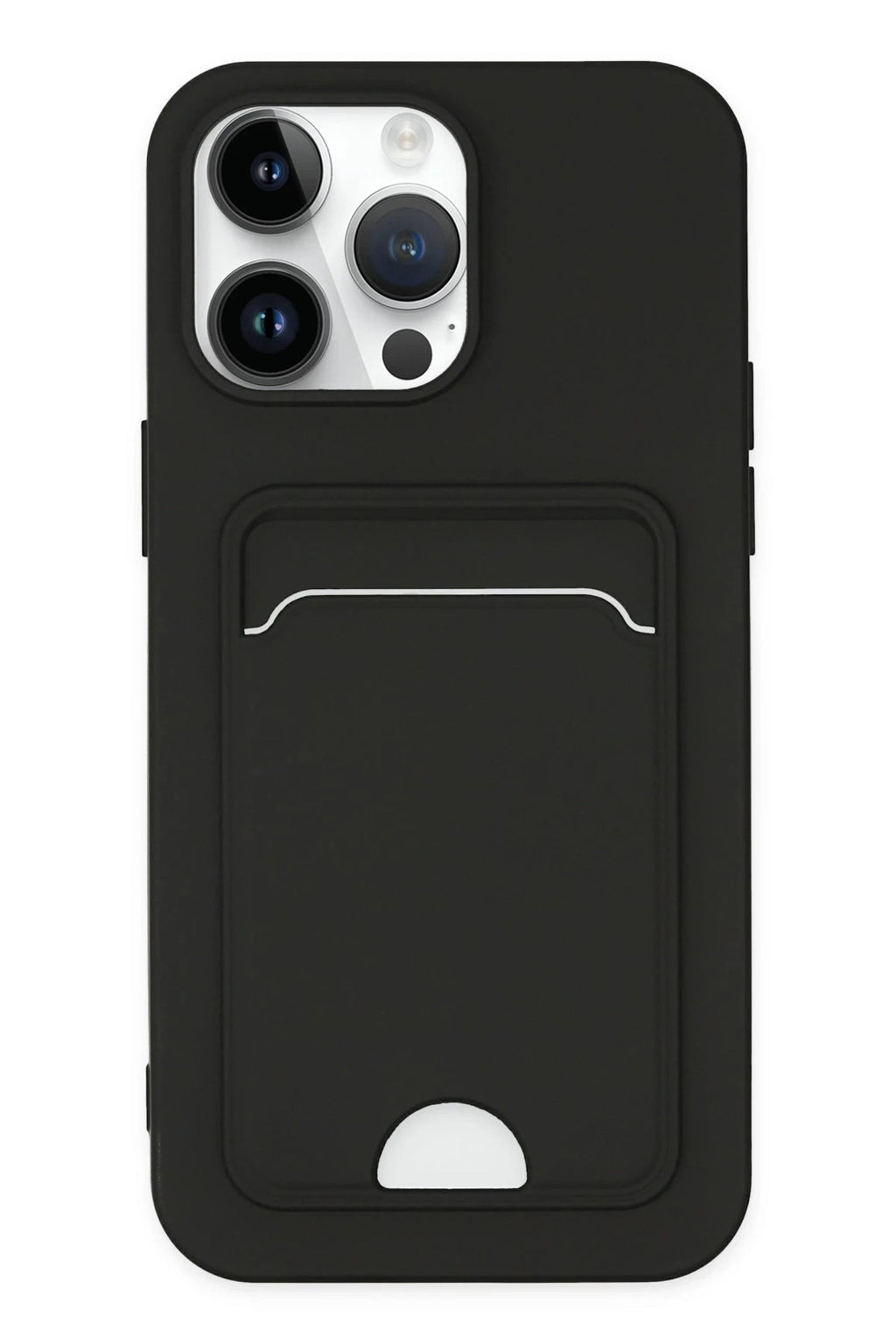 Mey İthalat® iPhone 14 Pro Kılıf Kelvin Kartvizitli Silikon - Siyah