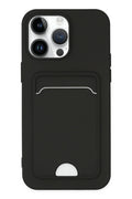 Mey İthalat® iPhone 14 Pro Kılıf Kelvin Kartvizitli Silikon - Siyah