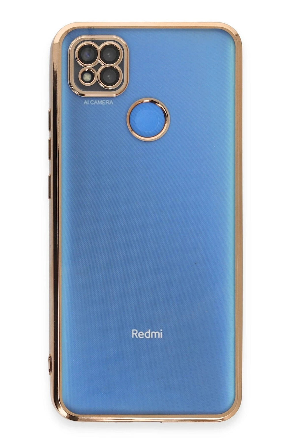 Mey İthalat® Redmi 9C Kılıf Lensli Silikon - Gold