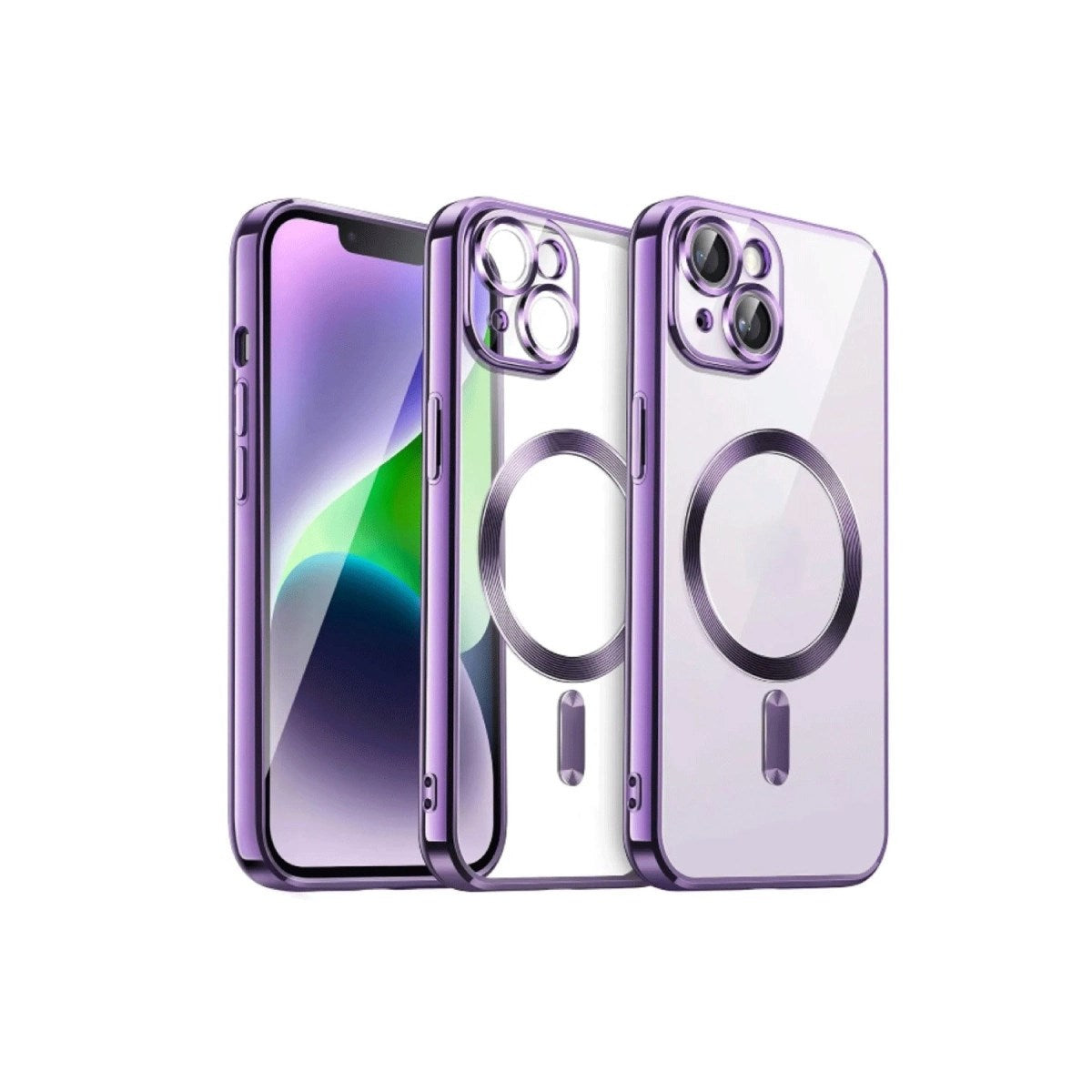Mey İthalat® iPhone 15 Kılıf Kross Magneticsafe Kapak - Mor