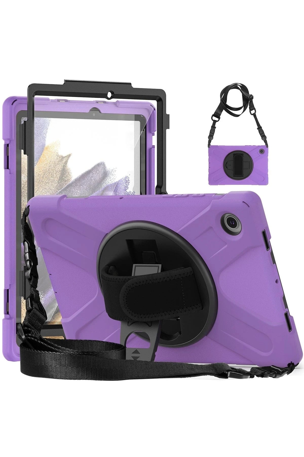Mey İthalat® Samsung Galaxy X200 Tab A8 10.5 Kılıf Amazing Tablet Kapak - Mor