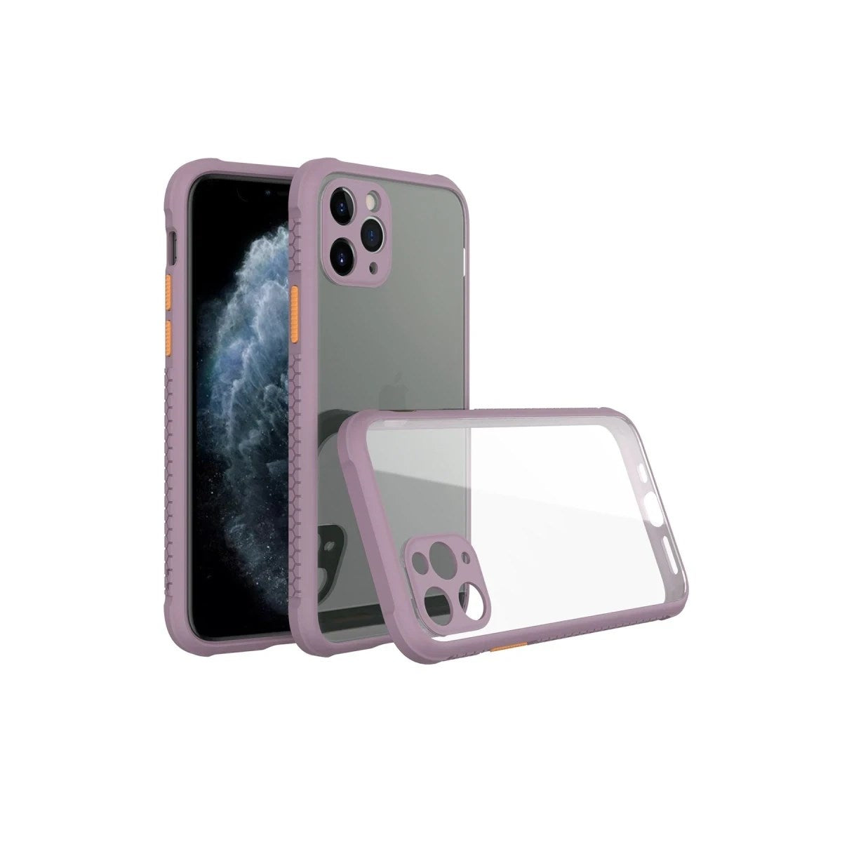 Mey İthalat® iPhone 11 Pro Kılıf Miami Şeffaf Silikon - Açık Mor