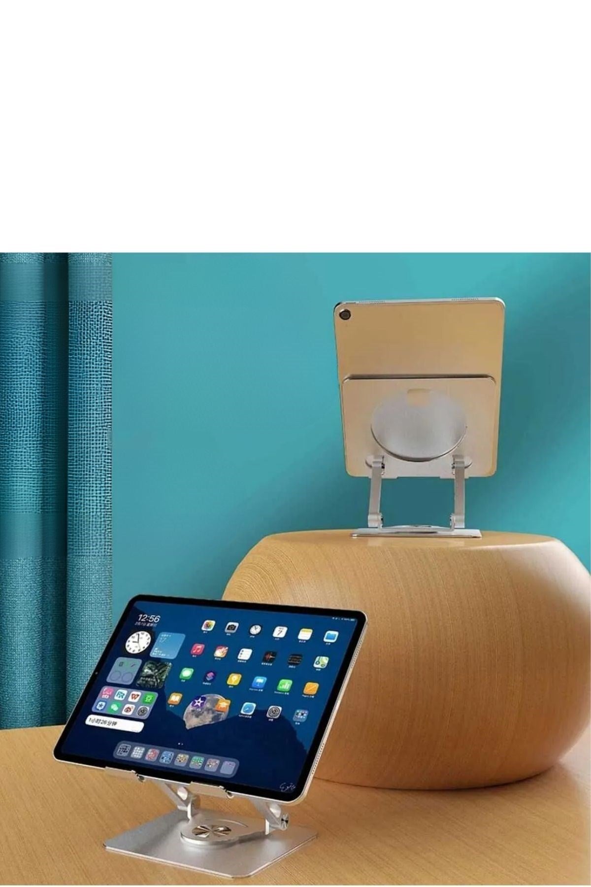 360 Derece Dönebilen Yükseltilmiş Masaüstü Ayarlanabilir Metal Tablet Standı
