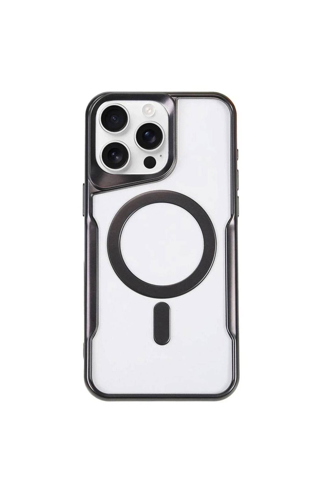Mey İthalat® iPhone 15 Pro Max Kılıf Boyi Magsafe Silikon Kapak - Siyah