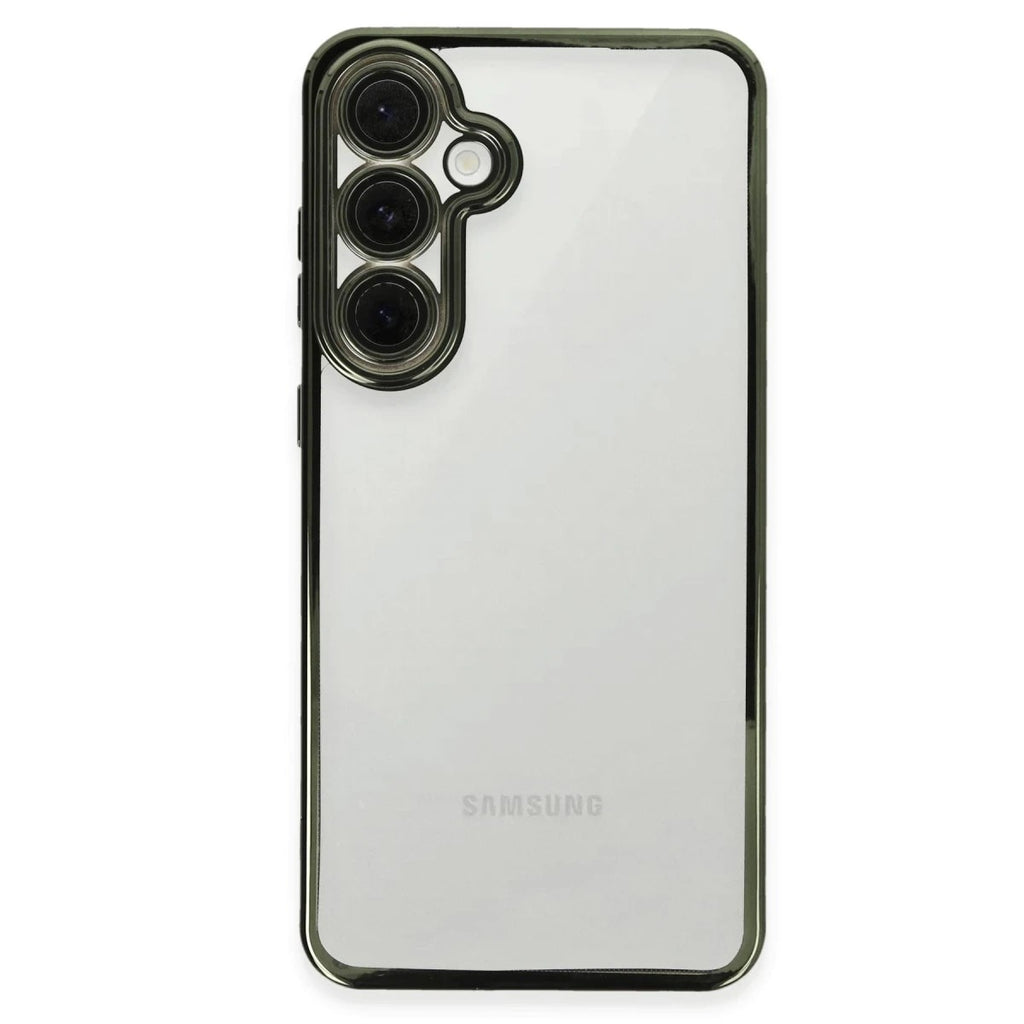 Mey İthalat® Samsung Galaxy S24 FE Kılıf Lensli Silikon - Yeşil