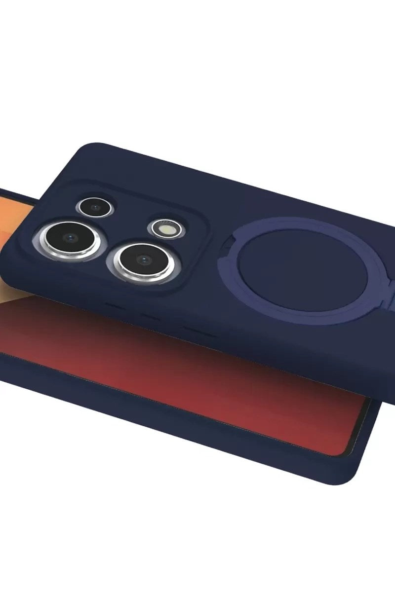 Mey İthalat® Redmi Note 13 Pro 4G Regal Magsafe Standlı Kapak - Lacivert