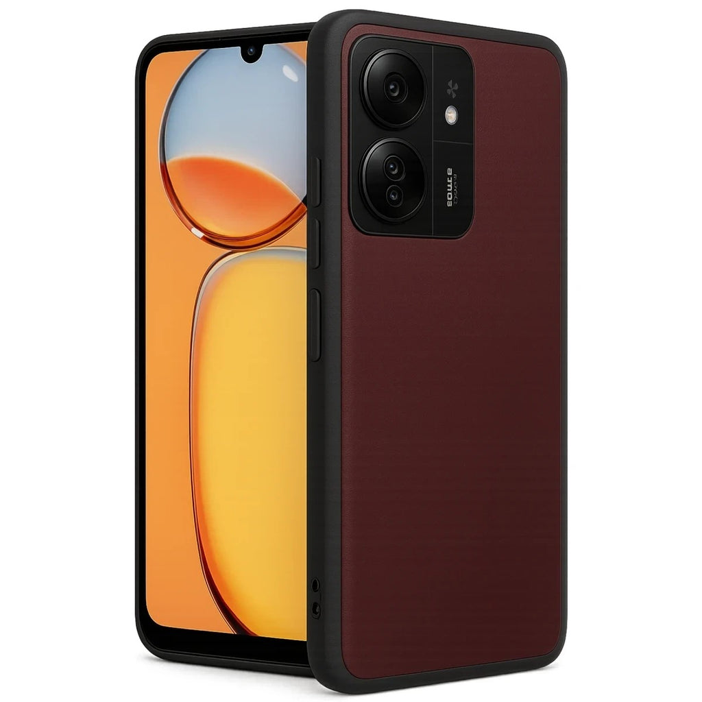 Mey İthalat® Redmi 13C Kılıf Aras Deri Kapak - Bordo