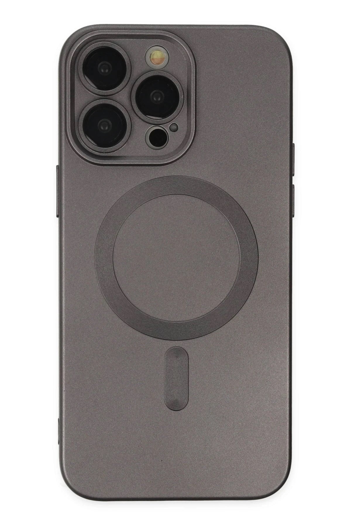 Mey İthalat® iPhone 13 Pro Kılıf Moshi Lens Magneticsafe Silikon - Füme