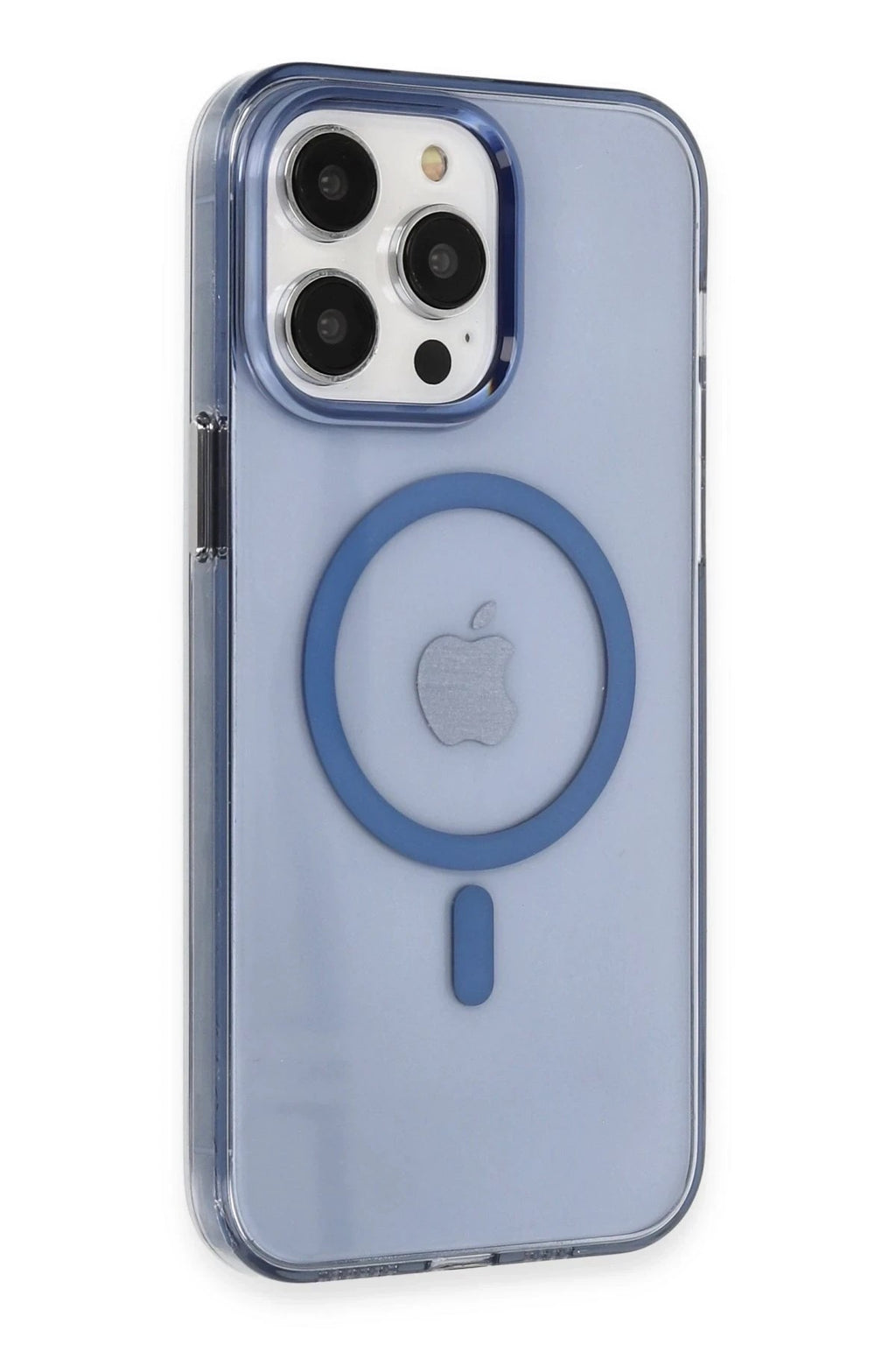Mey İthalat® iPhone 14 Pro Kılıf Tron Şeffaf Magsafe Kapak - Mavi