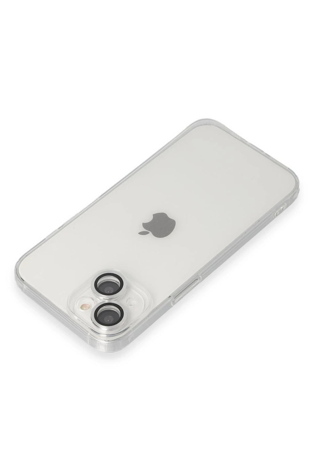 Mey İthalat® iPhone 14 Kılıf Luko Lens Silikon - Gümüş