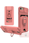 Mey İthalat® iPhone 7 Kılıf Zuma Kartvizitli Yüzüklü Silikon - Pembe