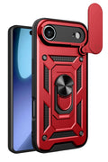 Mey İthalat® iPhone 17 Air Pars Lens Yüzüklü Silikon - Kırmızı
